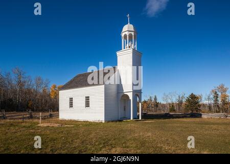 Kanada, New Brunswick, Nordost-New Brunswick, Caraquet, Acadian Historic Village, Die Kapelle Stockfoto