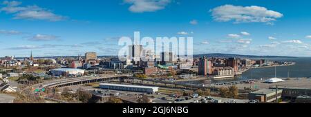 Kanada, New Brunswick, Saint John, Skyline von Fort Howe Stockfoto