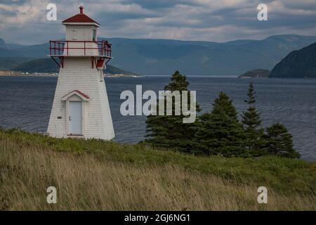 Kanada, Neufundland und Labrador. Woody Point Lighthouse Stockfoto