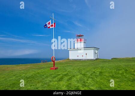 Kanada, Nova Scotia, Brier Island. Grand Passage Lighthouse an der Bay of Fundy. Kredit als: Mike Grandmaison / Jaynes Gallery / DanitaDelimont. com Stockfoto