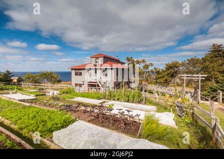 Kanada, Nova Scotia, Cabot Trail, Pleasant Bay, Gampo Abbey, Tibetisch-Buddhistisches Kloster Stockfoto