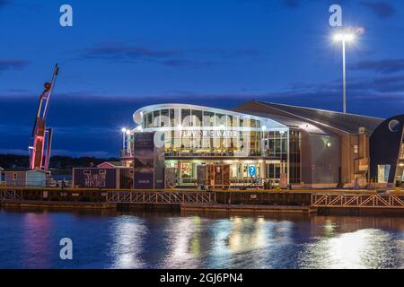 Kanada, Nova Scotia, Sydney, Cruise Port Terminal, Dämmerung Stockfoto