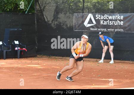 WTA Tennisturnier Liqui Moly Open Karlsruhe beim TC Rüppurr donnerstag, 9. september 2021 Stockfoto