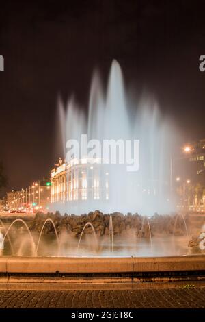 Europa, Österreich, Wien, Hochstrahlbrunnen, Brunnen zur Erinnerung an die Wasserversorgung Wiens Stockfoto