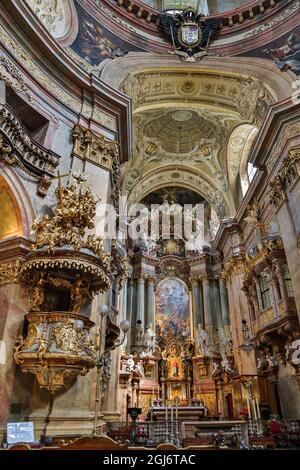 Europa, Österreich, Wien, Innenstadt (UNESCO-Weltkulturerbe), Petersdom im Inneren Stockfoto