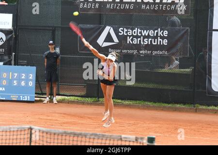 WTA Tennisturnier Liqui Moly Open Karlsruhe beim TC Rüppurr donnerstag, 9. september 2021 Stockfoto