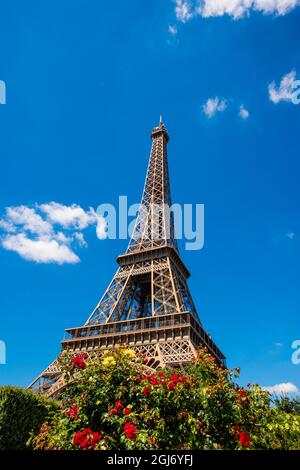 Eiffelturm benannt nach Gustave Eiffel, Paris, Frankreich. Stockfoto