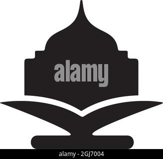 Islamisches Bildungswesen Schule oder Universität Vektor-Logo-Design Stock Vektor