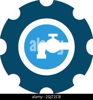 Klempner Logo Design Vektor Vorlage Symbol Illustration Stock Vektor