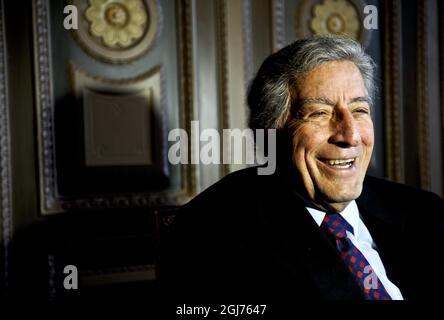 Der amerikanische Sänger Tony Bennett ist mit einem neuen Album auf dem Laufenden und einer der Songs, die er mit Amy Winehouse gemacht hat, war im September die Nummer eins auf Billboards Top 10-Liste. Foto: Niklas Larsson / SCANPIX / kod 10990 Stockfoto