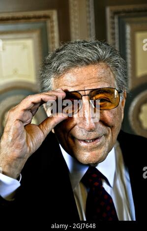 Der amerikanische Sänger Tony Bennett ist mit einem neuen Album auf dem Laufenden und einer der Songs, die er mit Amy Winehouse gemacht hat, war im September die Nummer eins auf Billboards Top 10-Liste. Foto: Niklas Larsson / SCANPIX / kod 10990 Stockfoto