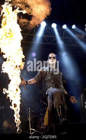 NORJE 20120607 Dark Funeral of Sweden tritt während des Sweden Rock Festivals 2012 auf, in Solvesborg Soputh Schweden, 7. Juni 2012. Foto: Claudio Bresciani / SCANPIX / Kod 10090 Stockfoto