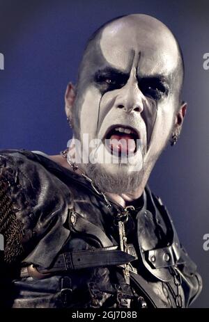 NORJE 20120607 Dark Funeral of Sweden tritt während des Sweden Rock Festivals 2012 auf, in Solvesborg Soputh Schweden, 7. Juni 2012. Foto: Claudio Bresciani / SCANPIX / Kod 10090 Stockfoto