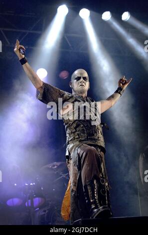 NORJE 20120607 Dark Funeral of Sweden tritt während des Sweden Rock Festivals 2012 auf, in Solvesborg Soputh Schweden, 7. Juni 2012. Foto: Claudio Bresciani / SCANPIX / Kod 10090 Stockfoto