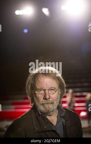 STOCKHOLM 20120913 der ehemalige ABBA-Star Benny Andersson wird am 13. September 2012 im Orion Theater in Stockholm, Schweden, zu sehen sein. Sie haben ein Musical mit dem Titel 'Help Wanted' geschrieben Foto: Leif R Jansson / SCANPIX / Kod 10020 Stockfoto