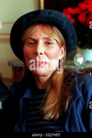 DATEI 1996-05-07. Kanadischer Musiker, Singer Songwriter Joni Mitchell in Stockholm. Foto: Leif R Jansson / SCANPIX Code: 50020 Stockfoto