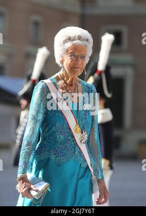 Stockholm 20130608 Alice Trolle-Wachtmeister kommt zur Hochzeit von Prinzessin Madeleine von Schweden und Herrn Christopher OÂ’Neill, die am Samstag, den 8. Juni 2013, in der Königlichen Kapelle im Königlichen Palast von Stockholm stattfand. Foto: Soren Andersson / SCANPIX / kod 1037 Stockfoto