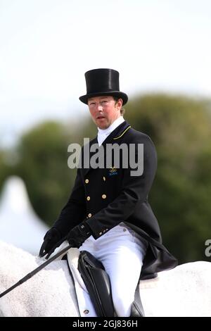 MALMO 2013-08-29 Dag Albert von Schweden reitet das Pferd Tubber Rebel während des Dressurwettbewerbs bei der FEI European Championships Eventing in Malmo, Schweden, am 29. August 2013. Foto: Roland Thunholm / SCANPIX / Code 71830 Stockfoto