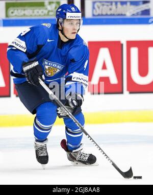 MALMO 2013-12-27 Finnlands Mikko Lehtonen während der Vorrunde der Junioren-Weltmeisterschaft zwischen Finnland und Norwegen am 27. Dezember 2013 in der Malmo Arena in Malmo, Schweden. Foto: Andreas Hillergren / TT / code10600 Stockfoto