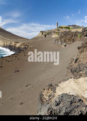 Naturschutzgebiet Vulcao dos Capelinhos. Faial Island, eine Insel auf den Azoren im Atlantischen Ozean. Die Azoren sind eine autonome Region Portugals. Stockfoto