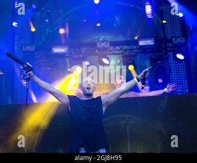 GÖTEBORG 20140530 der niederländische DJ Martin Garrix tritt am Freitag, den 30 2014. Mai, während des Summerburst in Göteborg, Schweden, auf. Foto: Bjorn Larsson Rosvall / TT / Kod 9200 Stockfoto