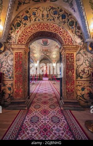 Russland, Moskau. Prunkvoller Raum im Großen Kreml-Palast. Stockfoto