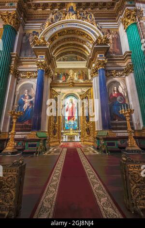 Russland, Moskau. Prunkvoller Raum im Großen Kreml-Palast. Stockfoto