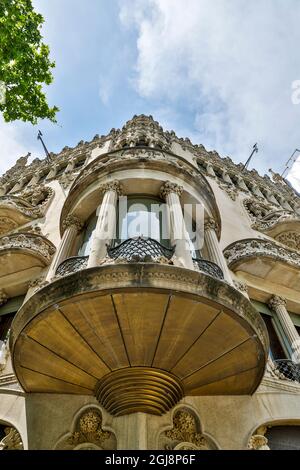 Spanien, Barcelona. Entlang der Straße. Stockfoto