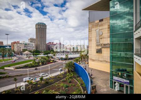 Spanien, Kanarische Inseln, Insel Gran Canaria, Las Palmas de Gran Canaria, Hafen, Centro Comercial El Muelle, einkaufspassa Stockfoto