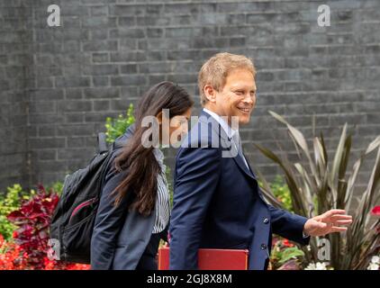 London, Großbritannien. September 2021. Grant Shapps, Transport Secretary verlässt ein Treffen in der Downing Street 10, London UK Credit: Ian Davidson/Alamy Live News Stockfoto