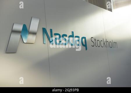 STOCKHOLM 2015-03-11 *for You Files* Interior der Stockholmer Börse, NASDAQ, OMX Group in Stockholm, Schweden. 13. März 2015. Foto: Fredrik Sandberg / TT / Kod 10180 Stockfoto