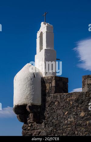 Spanien, Kanarische Inseln, Teneriffa, Garachico, Detail der Festung Castillo de San Miguel Stockfoto