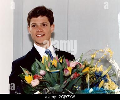 STOCKHOLM 1997-05-13 Prinz Carl Philip anlässlich der Feierlichkeiten zum 18. Geburtstag von PrinceÂ´s im Königlichen Palast in Stockholm, Schweden, 13. Mai 1997 Foto: Pawel Flato / SVD / TT / Kod: 11014 Stockfoto