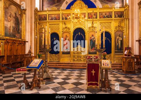 Der Altar in der Kirche der Heiligen Verkündigung, Dubrovnik, Dalmatinische Küste, Kroatien. (Nur Für Redaktionelle Zwecke) Stockfoto