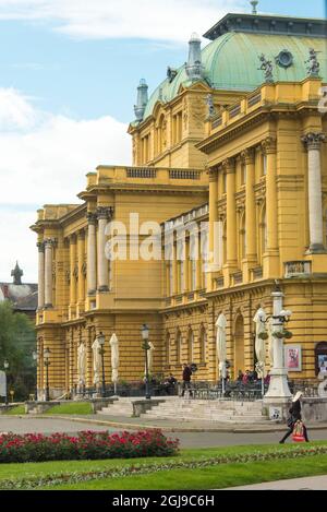 Kroatien, Zagreb. Kunstpavillon auf dem König-Tomislav-Platz. Stockfoto