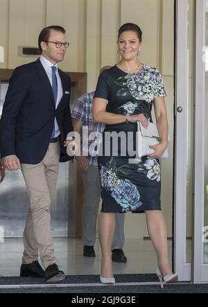 CARTAGENA 20151021 Kronprinzessin Victoria und Prinz Daniel bei einer Führung in Cartagena i Kolumbien Mittwoch, 21. Oktober 2015 Foto Jonas Ekstromer / TT / kod 10030 Stockfoto