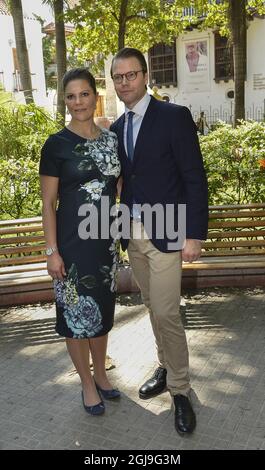 CARTAGENA 20151021 Kronprinzessin Victoria und Prinz Daniel bei einer Führung in Cartagena i Kolumbien Mittwoch, 21. Oktober 2015 Foto Jonas Ekstromer / TT / kod 10030 Stockfoto