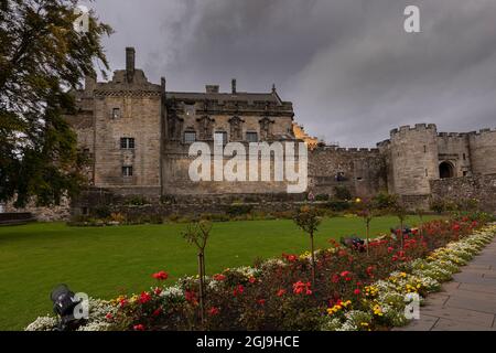 Queen Anne Garten. Stirling Castle. Schottland. Stockfoto