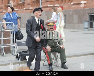 SANKT PETERSBURG 2016-05-18 Lenin und Stalin sehen in S:t Petersburg, Russland aus Foto: Fredrik Sandberg / TT / Kod10080 Tourism Stockfoto