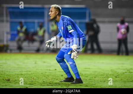 SAN JOSE, Costa Rica: Keylor Navas aus Costa Rica beim Unentschieden 1-1 zwischen Costa Rica und Jamaika in den CONCACAF FIFA World Cup Qualifiers auf Stockfoto