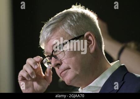 KISTA 2016-10-26 Borje Ekholm, wird während einer Pressekonferenz im Hauptsitz des Telekommunikationsgiganten EricssonÃ‚Â´s in Kista, Stockholm, Schweden, am 26. Oktober 2016 gesehen. Borje Ekholm wird ab Januar 2017 neuer CEO. Foto: Janerik Henriksson / TT kod 10010 Stockfoto