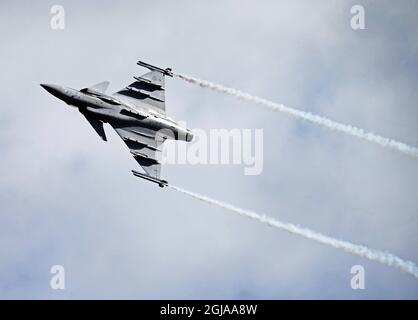 MALMSLATT 2016-08-28 JAS 39 C Gripen Luftjäger, Kampfjet Foto Jeppe Gustafsson / TT / Kod 71935 Uniform, Militär, Waffe Stockfoto