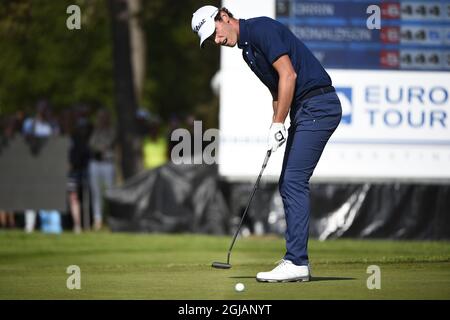 BARSEBACK 20170603 Italiens Renato Paratore auf dem 18. Green während des dritten Tages der Nordea Masters im Barseback Golf Club Samstag, 3. Juni 2017 Foto: Emil Langvad / TT kod 9290 Stockfoto