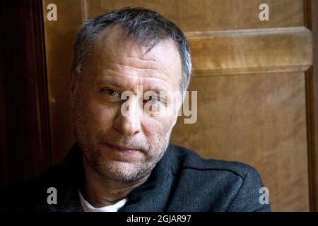 Filebild vom 19. Januar 2012 des schwedischen Schauspielers Michael Nyqvist in Stockholm. Nyqvist starb am Dienstag, den 27. Juni 2017, teilte seine Familie der TT-Nachrichtenagentur mit. Er wurde international am meisten für seine Rolle in der gefeierten Millennium-Serie als Mikael Blomkvist anerkannt. Foto Christine Olsson / TT / Code 10430 Stockfoto