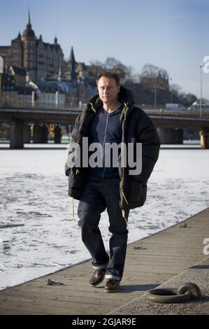 Filebild vom 20. Februar 2009 des schwedischen Schauspielers Michael Nyqvist, der in Stockholm, Schweden, dargestellt wurde. Foto: Anders Wiklund / TT / Code 10040 Stockfoto