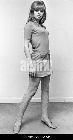 1967 Britt Ekland posiert für den Fotografen in Stockholm, Schweden, 1967.Britt Ekland, die Schauspielerin, Reality-TV-Star und „Bond-Girl“ wurde, wird am 6. Oktober 2017 75 Jahre alt. Brittekland2017 Foto: Sven-Gosta Johansson / TT / Kod: 262 Stockfoto