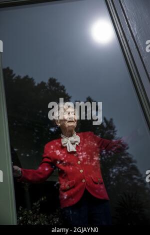 Nina Lagergren, 96 Jahre alt, geboren von Dardel, Halbschwester des schwedischen Diplomaten Raoul Wallenberg, der im Zweiten Weltkrieg verschwand. Auch Schwiegermutter des ehemaligen UN-Generalsekretärs Kofi Annan. Foto: Fredrik Funck / DN / TT / Kod: 3505 Stockfoto