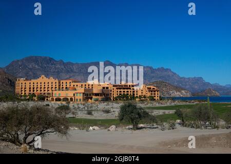 Mexiko, Baja California Sur, Loreto. Villa del Palmar Loreto, ein abgelegenes Resort-Hotel und Timeshare-Anwesen. Stockfoto