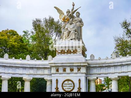 Präsident Benito Juarez-Denkmal Für Das Hemicycle, Mexiko-Stadt, Mexiko. Juarez ist der Abraham Lincoln von Mexiko. Erbaut 1910. Stockfoto