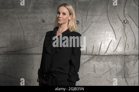 KOPENHAGEN 2017-12-06 die Schauspielerin Sofia Helin wird vor Beginn der vierten Staffel der dänisch-schwedischen Fernsehserie „Bron 4“ (die Brücke) in Kopenhagen bei einem Pressegespräch gesehen. Dänemark am Mittwoch. Foto: Johan Nilsson / TT / Kod 50090 Stockfoto